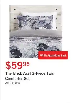 The Brick Axel 3-piece twin comforter set offer