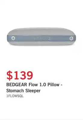 The Brick Bedgear flow 1.0 pillow - stomach sleeper offer