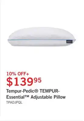 The Brick Tempur-pedic tempur-essential adjustable pillow offer