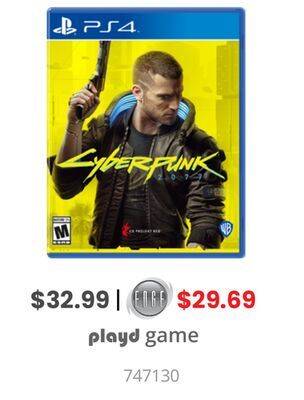 GameStop Cyberpunk 2077 by warner bros. ps4 offer