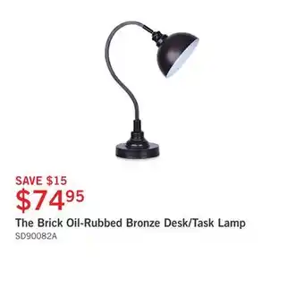 The Brick The brick oil-rubbed bronze desk/task lamp offer