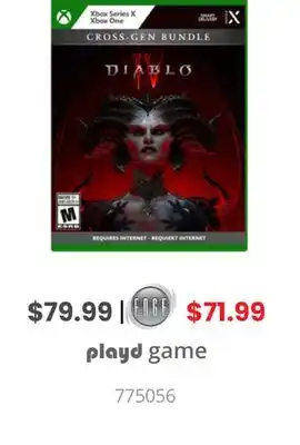 GameStop Xbox one cross-gen bundle diablo offer