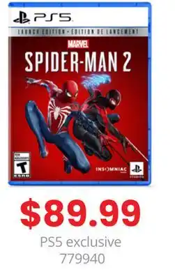 GameStop Marvel's spider-man 2 launch edition by other ps5 offer