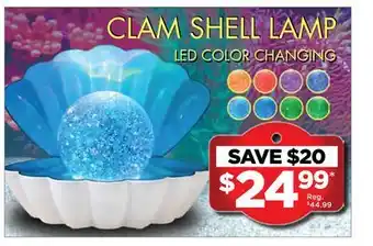 Showcase Clam shell lamp led color changing offer