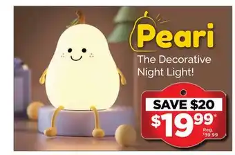 Showcase Peari: the adorable decorative pear night light offer
