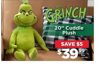 Showcase The grinch 20 cuddle plush offer