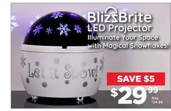 Showcase Blizsbrite led projector offer
