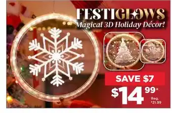 Showcase Festiglows led light-up decorative christmas ornaments offer