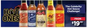 Showcase Hot ones hot sauces offer