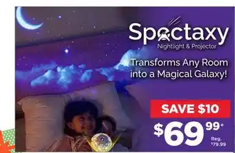 Showcase Spectaxy: nightlight & galaxy projector offer