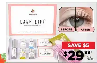 Showcase Iconsign lash lift deluxe eyelash perming kit offer