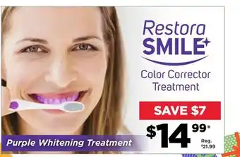Showcase Restorasmile color corrector treatment offer
