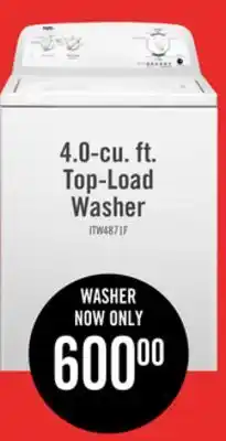 The Brick Inglis 4.0 cu. ft. top-load washer itw4871fw offer