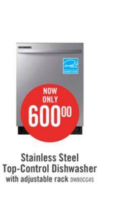 The Brick Samsung 24 top-control dishwasher with adjustable rack - dw80cg4021sraa offer