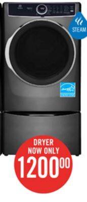 The Brick Electrolux 8 cu. ft. electric dryer - elfe763cat offer