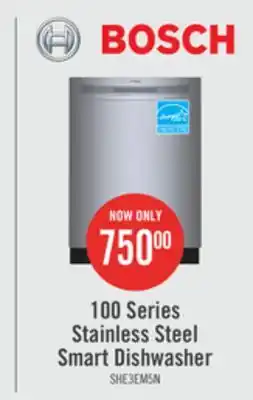 The Brick Bosch 100 series smart dishwasher with precisionwash and puredry - she3aem5n offer