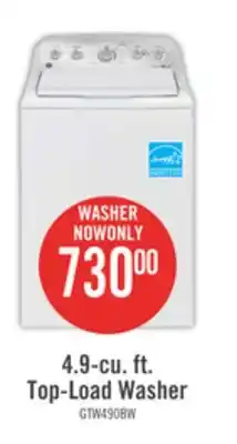 The Brick Ge 4.9 cu. ft. top load washer with sanifresh cycle - gtw490bmrws offer