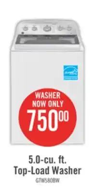 The Brick Ge 5 cu. ft. top-load washer with sanifresh - gtw580bmrws offer