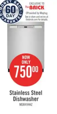 The Brick Maytag front-control dishwasher with dual power filtration - mdb4949skz offer