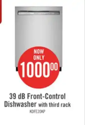 The Brick Kitchenaid 39 db front-control dishwasher with third level rack - kdfe204kps offer