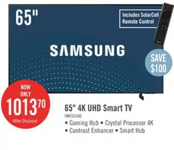 The Brick Samsung 65 cu8000 crystal uhd 4k smart tv offer