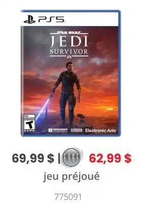 GameStop Star war jedi survivor ps5 offer