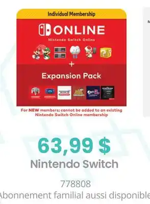 GameStop Online + abonnement individuel au pack d'extension - numérique de nintendo digital nintendo switch offer