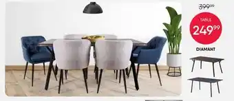 Meubles RD Diamant table offer
