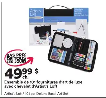 Michaels Ensemble de 101 fournitures d'art de luxe avec chevalet d'artist's loft offer