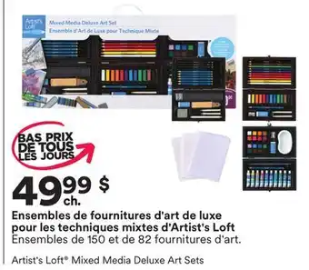 Michaels Ensembles de fournitures d'art de luxe pour les techniques mixtes d'artist's loft offer