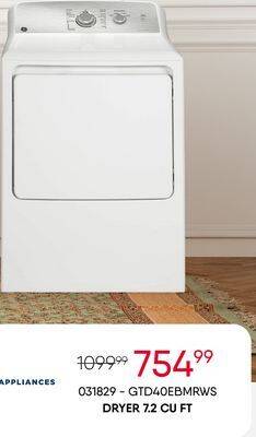 Meubles RD Dryer 7.2 cu ft offer