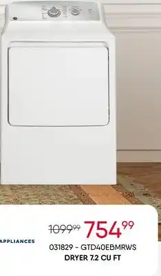 Meubles RD Dryer 7.2 cu ft offer