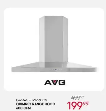 Meubles RD Avg chimney range hood 600 cfm offer