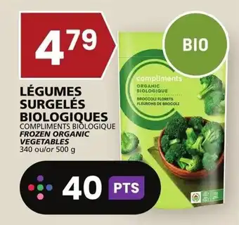 Rachelle-Bery Grocery COMPLIMENTS BIOLOGIQUE FROZEN ORGANIC VEGETABLES offer