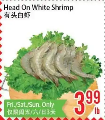 Fresh Value Head On White Shrimp offer