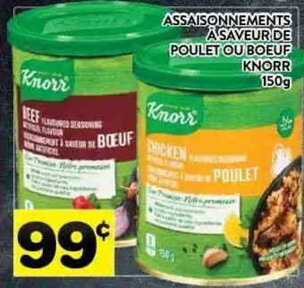 Supermarché PA Assaisonnements à saveur de poulet ou boeuf knorr offer