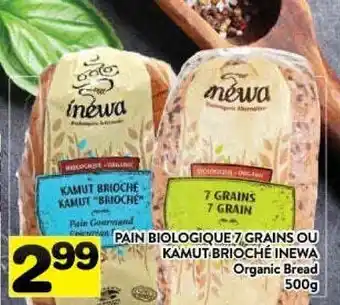 Supermarché PA Inewa organic bread offer
