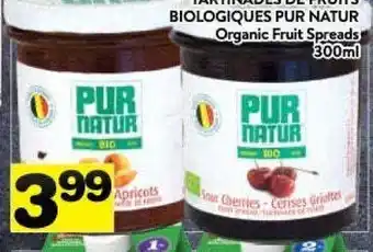 Supermarché PA Pur natur organic fruit spreads offer