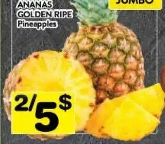 Supermarché PA Ananas golden ripe pineapples offer