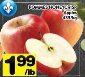 Supermarché PA Pommes honey crisp apples offer