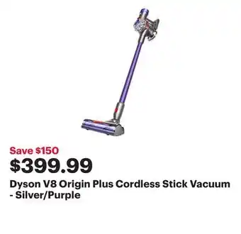 Best Buy Dyson v8 origin plus cordless stick vacuum - silver/purple offer