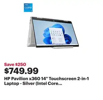 Best Buy Hp pavilion x360 14 touchscreen 2-in-1 laptop - silver (intel core i5-1335u/512gb ssd/8gb ram/win 11) offer
