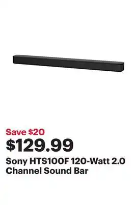 Best Buy Sony hts100f 120-watt 2.0 channel sound bar offer