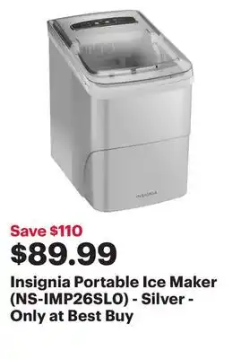 Best Buy Insignia portable ice maker (ns-imp26sl0) - silver - only at best buy offer