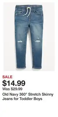 Old Navy Old navy 360° stretch skinny jeans for toddler boys offer