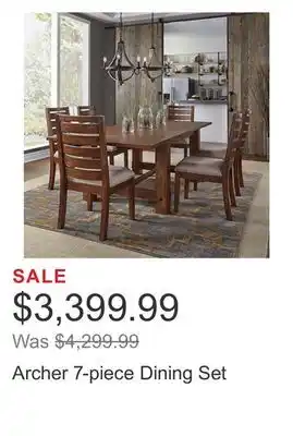 Costco Archer 7-piece dining set offer