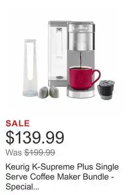 Costco Keurig k-supreme plus single serve coffee maker bundle - special edition offer