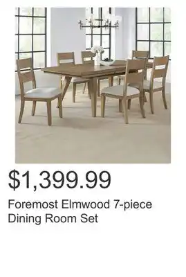 Costco Foremost elmwood 7-piece dining room set offer