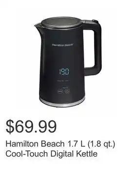 Costco Hamilton beach 1.7 l (1.8 qt.) cool-touch digital kettle offer