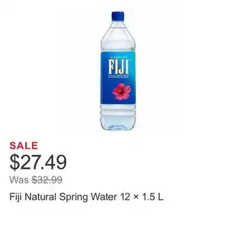 Costco Fiji natural spring water 12 × 1.5 l offer